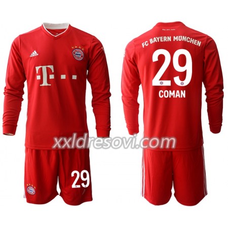 FC Bayern München Kingsley Coman 29 Domaći Dječji Komplet Dresovi za Nogomet 2020-2021 Dugim Rukavima (+ kratke hlače)